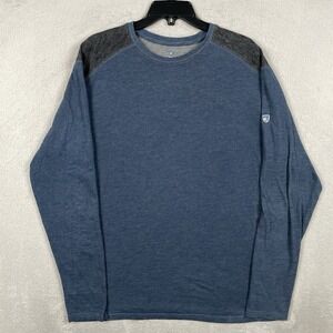 Kuhl Vendetta Shirt Mens XL Blue Long Sleeve Base Layer Organic Cotton Hiking
